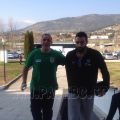 O Κώστας Χαραλαμπίδης φτάνει στο γήπεδο