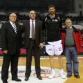 Από αριστερά: Ο πρόεδρος της ΚΑΕ ΠΑΟΚ ΜΙλτιάδης Κανώτας, ο πρόεδρος της ΟΣΕΚΚ Γιώργος Κούζας, ο Λάζαρος Παπαδόπουλος και ο πρόεδρος από το Χαμόγελο του Παιδιού, Κώστας Γιαννόπουλος