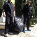 Αλέξανδρος Βαρυτιμιάδης και Βαγγέλης Μαργαρίτης στον εθελοντικό καθαρισμό του γηπέδου