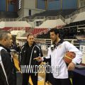 Ο Παναγιώτης Καυκής με τον γιατρό του ΠΑΟΚ Θεόφιλο Μπέλλη και τον φροντιστή της ομάδας Μανώλη Βαλλιάνο